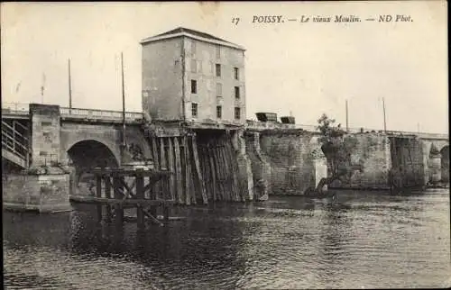 Ak Poissy Yvelines, Le vieux Moulin