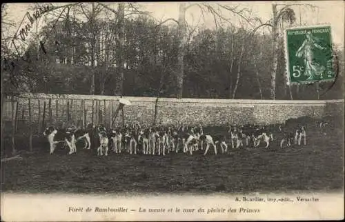 Ak Foret de Rambouillet Yvelines, Meute et Mur du Plaisir