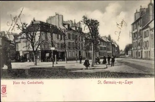 Ak Saint Germain en Laye Yvelines, Place des Combattants