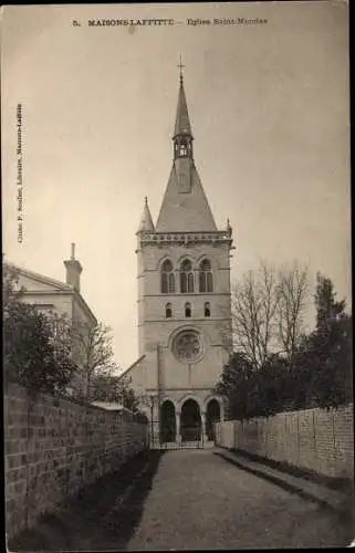 Ak Maisons Laffitte Yvelines, Eglise Saint Nicolas