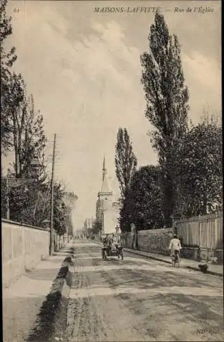 Ak Maisons Laffitte Yvelines, Rue de l'Eglise