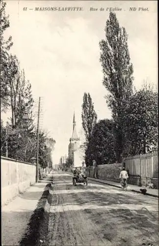 Ak Maisons Laffitte Yvelines, Rue de l'Eglise