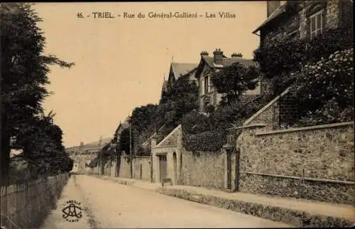 Ak Triel sur Seine Yvelines, Rue du Général Gallieni, Les Villas