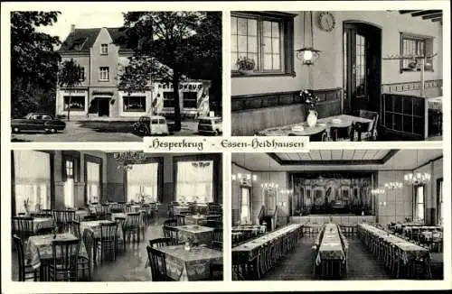 Ak Heidhausen Essen Ruhrgebiet, Hesperkrug, Aussen- und Innenansicht