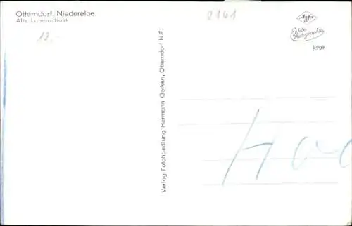 Ak Otterndorf an der Niederelbe, Alte Lateinschule, Pferde