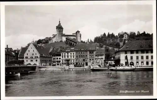 Ak Schaffhausen Stadt Schweiz, Munot, Restaurant Schweizerhalle, Dampfer Schweiz