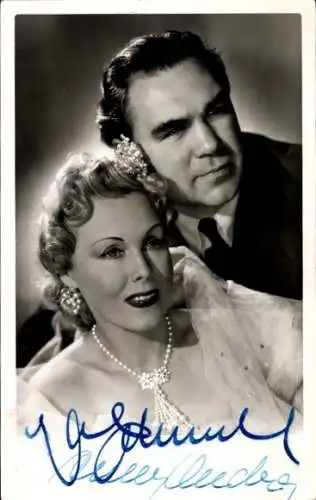 Ak Schauspielerin Anny Ondra, Boxer Max Schmeling, Portrait, Autogramme