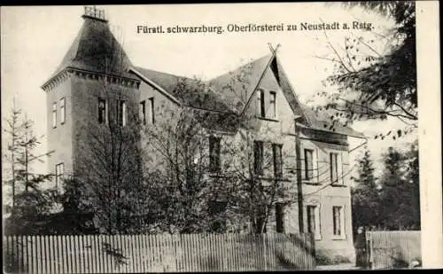 Ak Neustadt am Rennsteig Großbreitenbach in Thüringen, Oberförsterei
