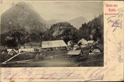 Ak Greith Steiermark, Blick auf den Ort, Wohnhäuser