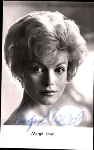 Ak Schauspielerin Margit Saad, Portrait, Autogramm