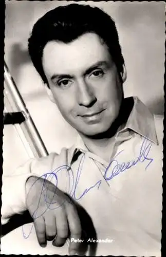 Ak Schauspieler Peter Alexander, Portrait, Autogramm