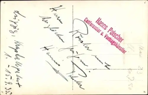 Ak Schauspieler Hanns Polscher, Portrait, Autogramm