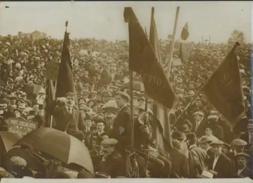 Foto Le Pré-Saint-Gervais Seine Saint Denis, Demonstration gegen das Dreijahresgesetz 1913