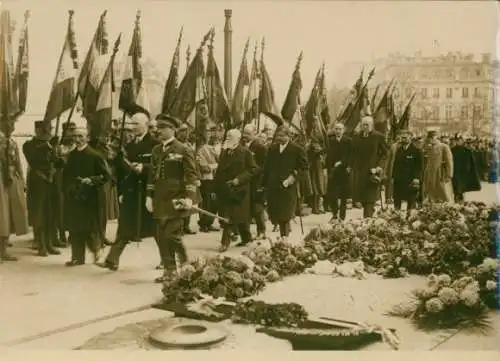 Foto Paris, Jahrestag des Waffenstillstands 1931, Paul Doumer, Pierre Laval, Albert Lebrun