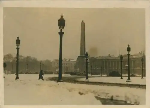 Foto Paris, Landschaft von Paris unter dem Schnee, Foto Henri Manuel, 1940