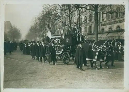 Foto Paris, Obseques de Paul Deroulede, le char funebre 1914