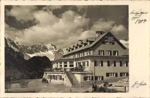 Ak Garmisch Partenkirchen in Oberbayern, Kreuzeckhaus, Adolf Zoeppritz Haus