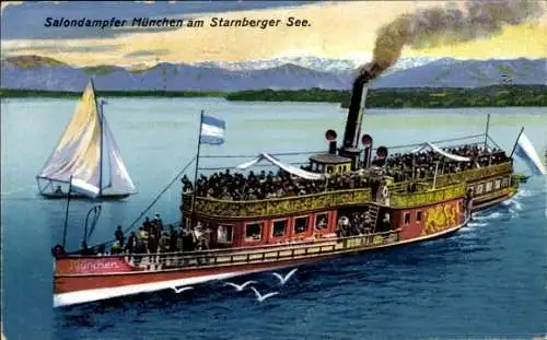 Ak Starnberger See, Salondampfer München