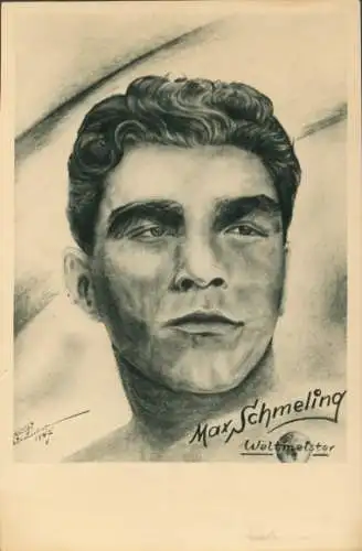 Künstler Ak Boxer Max Schmeling, Portrait