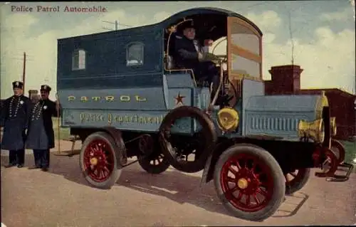 Ak-Polizei-Streifenwagen