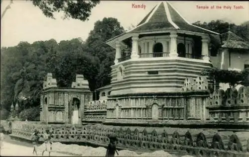 Ak Kandy Sri Lanka Ceylon, Tempel des Heiligen Zahns