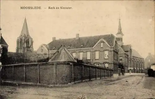 Ak Moorslede Westflandern, Kirche und Kloster
