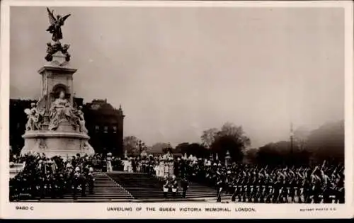 Ak London City England, Enthüllung des Queen Victoria Memorial