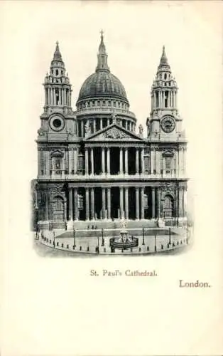 AK London, St. Paul's Cathedral, Vorderansicht