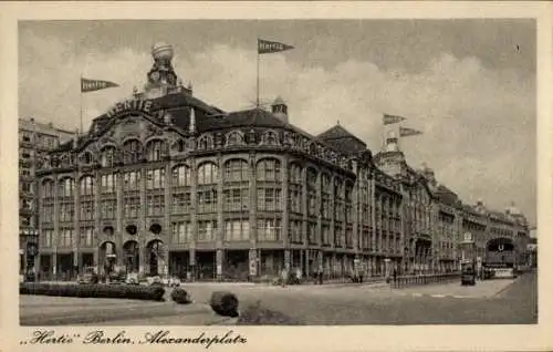 Ak Berlin Mitte, Alexanderplatz, Hertie-Kaufhaus, U-Bahnhof