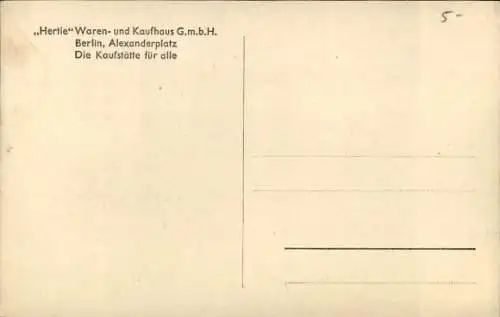 Ak Berlin Mitte, Alexanderplatz, Hertie-Kaufhaus, U-Bahnhof