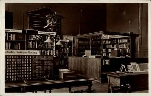 Ak Berlin, Technische Hochschule, Bibliothek, Lesesaal, Innenansicht