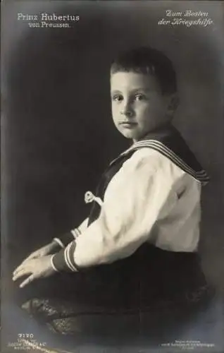 Ak Prinz Hubertus von Preußen, Portrait