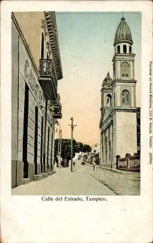 Ak Tampico Mexiko, Calle del Estrado