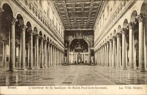 Ak Roma Rom Lazio, Inneres der Basilika