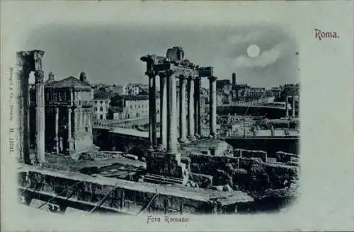 Mondschein Ak Roma, Foro Romano