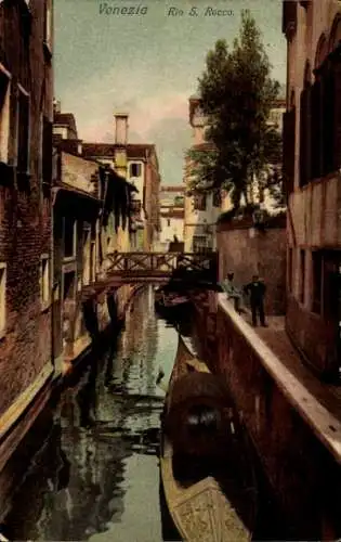 Ak Venezia Venedig Veneto, Rio S. Rocco