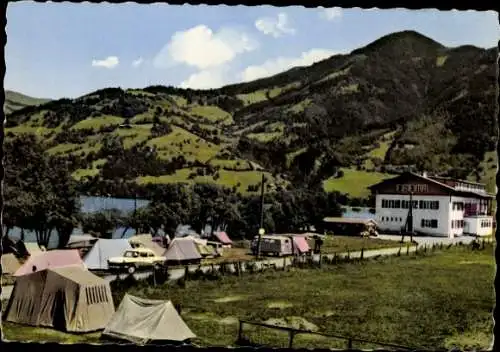 Ak Zell am See in Salzburg, Südufer, Campingplatz, Jugendherberge, Sonnenkogel