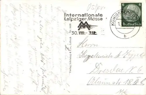 Ak Kaliningrad Königsberg Ostpreußen, Blick in die Langgasse, Straßenbahn