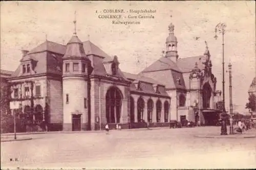 Ak Koblenz am Rhein, Hauptbahnhof