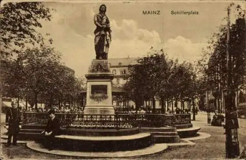 Ak Mainz am Rhein, Schillerplatz