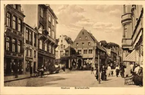 Ak Itzehoe in Schleswig Holstein, Breite Straße
