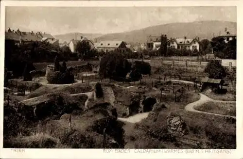 Ak Trier an der Mosel, Römische Bäder, Caldarium, warmes Bad mit Heizgang