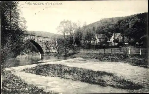 Ak Wendefurt Wendefurth Thale im Harz, Bode, Brücke