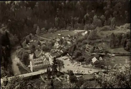 Ak Treseburg Thale im Harz, Blick ins Tal, Bode