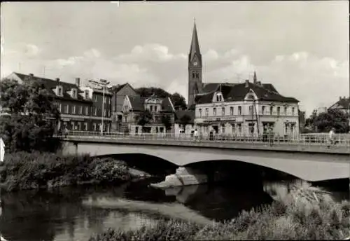 Ak Staßfurt im Salzlandkreis, Bodebrücke