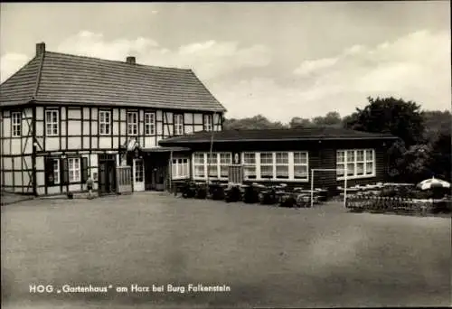 Ak Pansfelde Falkenstein im Harz, HOG Gartenhaus bei Burg Falkenstein