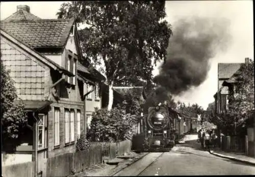 Ak Wernigerode am Harz, Harzquerbahn, Eisenbahn