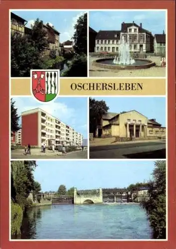 Ak Oschersleben an der Bode, Otto Grotewohl Straße, Kreiskulturhaus, Bodewehr, Klein Venedig