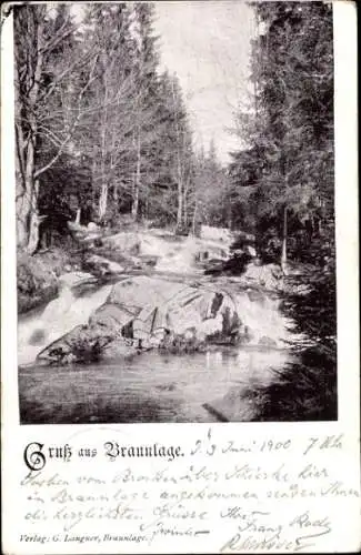 Ak Braunlage im Oberharz, Bode-Wasserfall