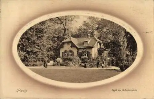 Passepartout Ak Leipzig in Sachsen, Idyll im Scheibenholz